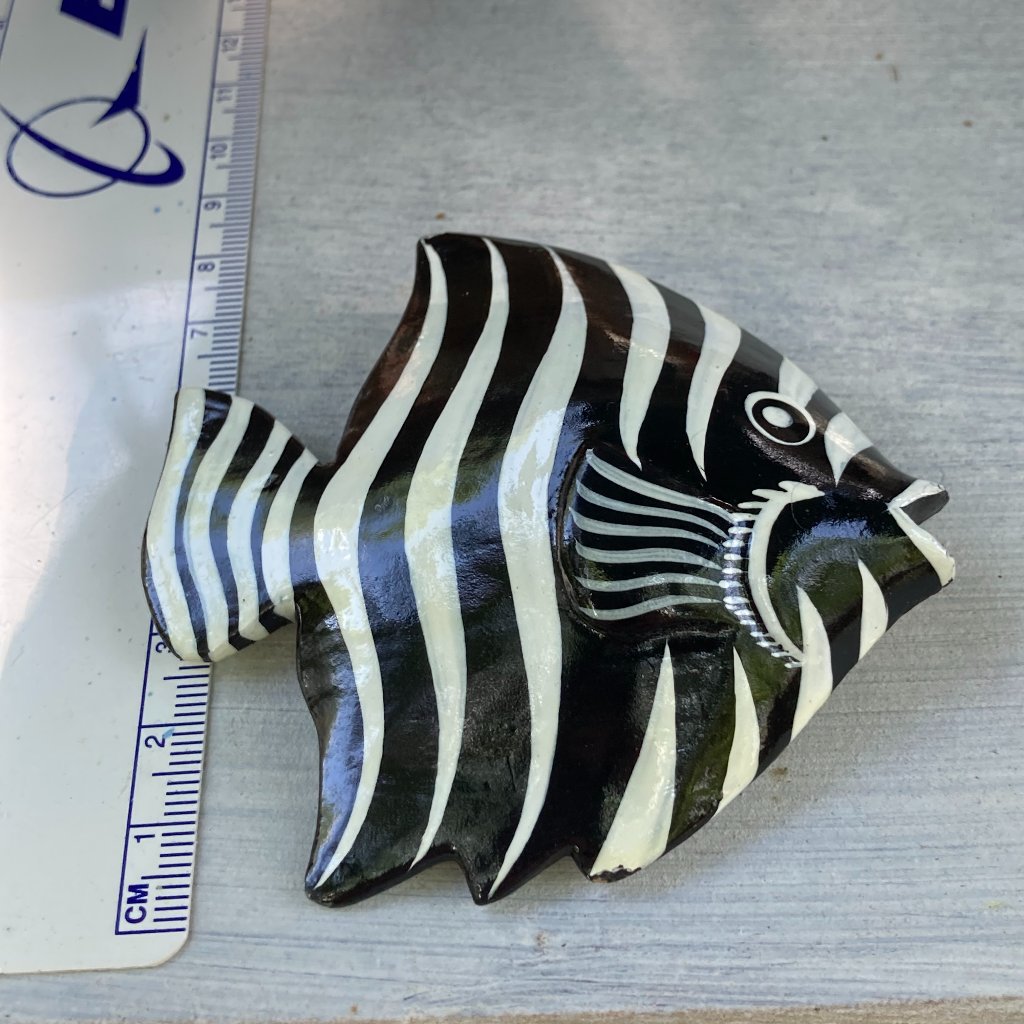 Large Cute Zebra Fish Pin